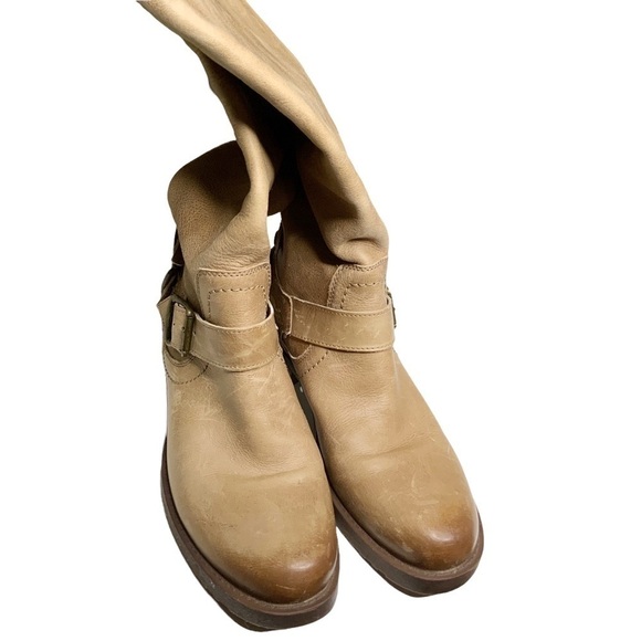 𝅺ARTURO Chiang  brown riding boots with buckled adornment. Size 6.5 - Picture 2 of 8